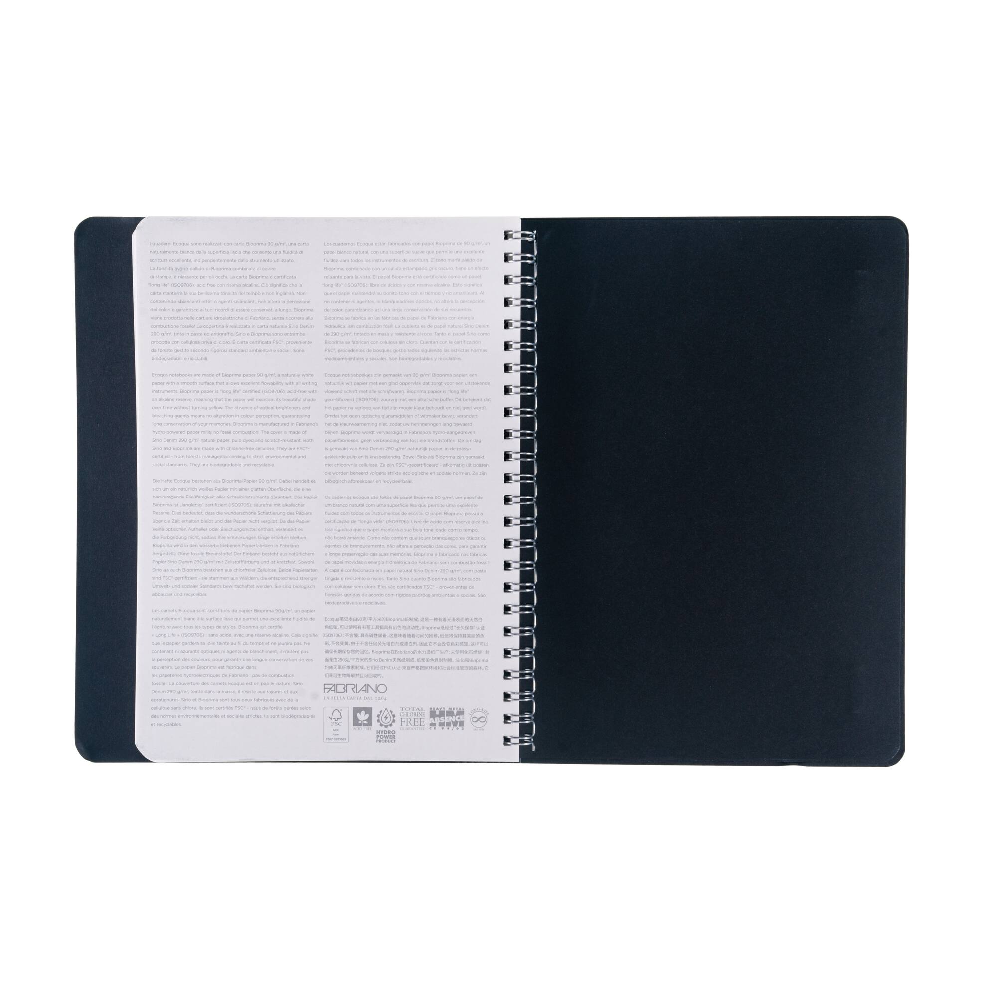 Fabriano® Ecoqua Plus Dotted A5 Hidden Spiral-Bound Notebook